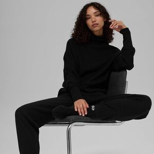 Alo waffle mock neck and jogger set